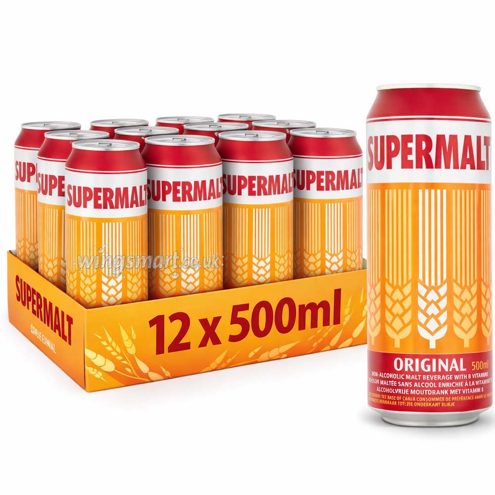 Supermalt Original Malt Drink 500ml (12 Cans)