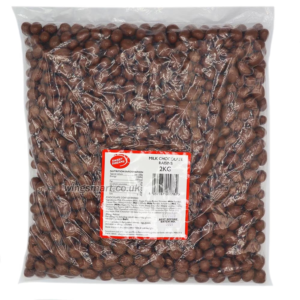 Sweet Dreams Milk Chocolate Raisins Bag 2kg