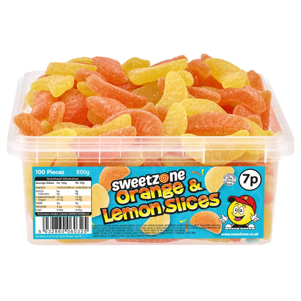 Sweetzone Orange & Lemon Slices Tub 800g