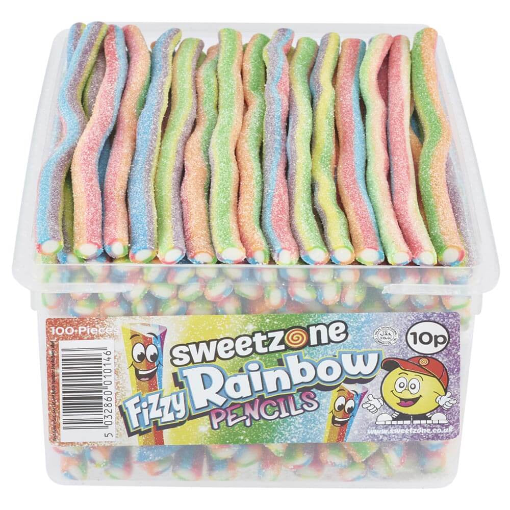 Sweetzone Pencil Sweets Tub (100 Pieces) – Assorted Flavours