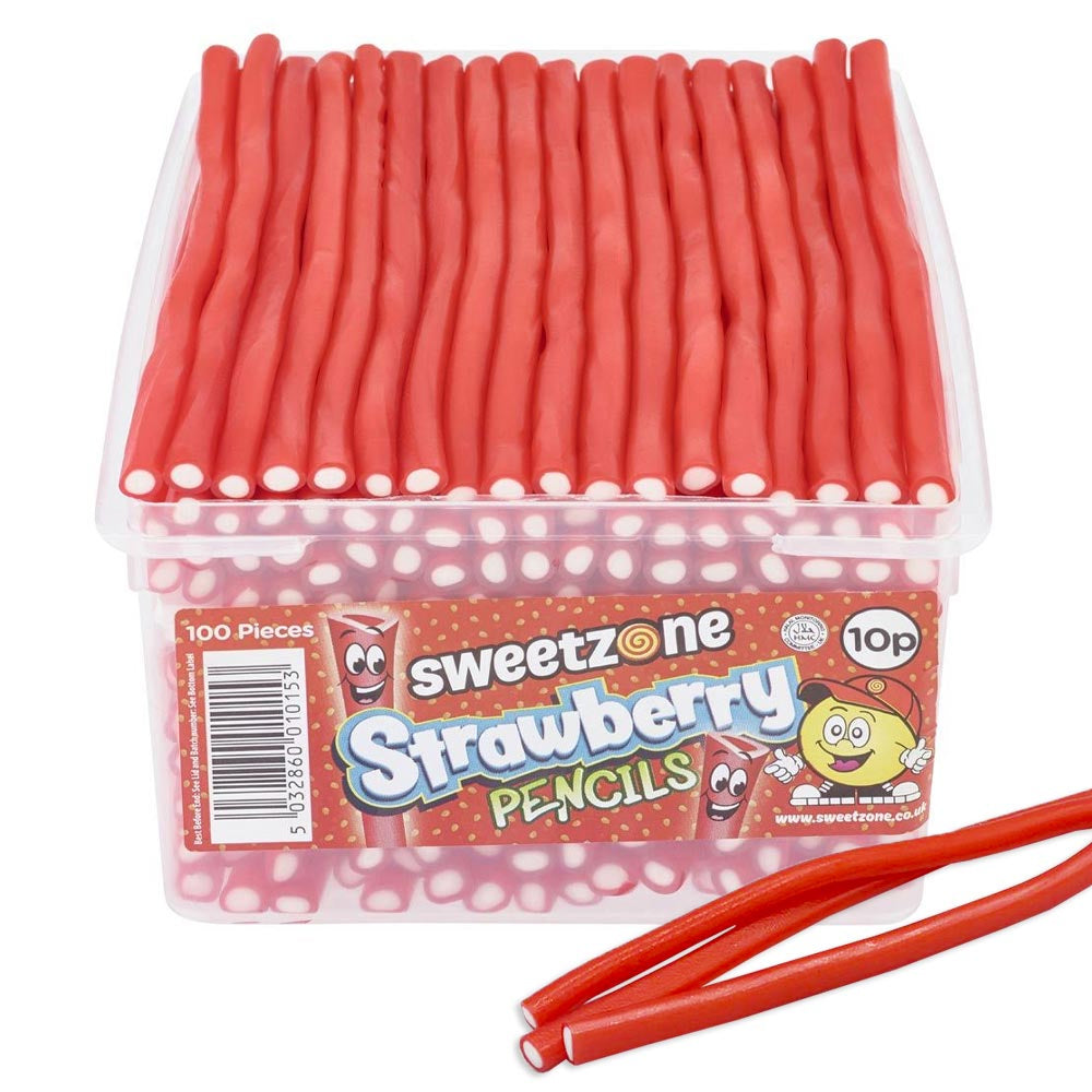 Sweetzone Pencil Sweets Tub (100 Pieces) – Assorted Flavours