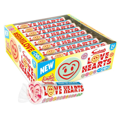 Swizzels Love Heart 39g Rolls (Box of 24)