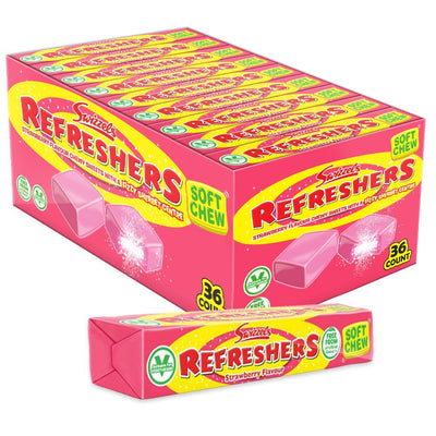 Swizzels Refreshers Strawberry Chews Stick Pack 43g (Box of 36)