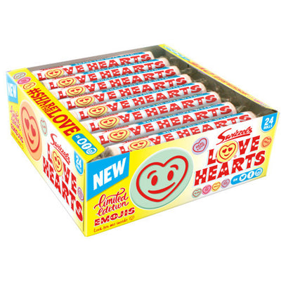 Swizzels Giant Love Hearts Rolls - 24 Count (39g Each)