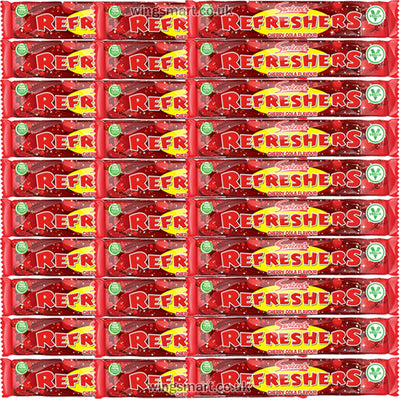 Swizzels Refreshers Cherry Cola Flavour Chew Bar 18g PMP – Box of 30 or 60 Packs
