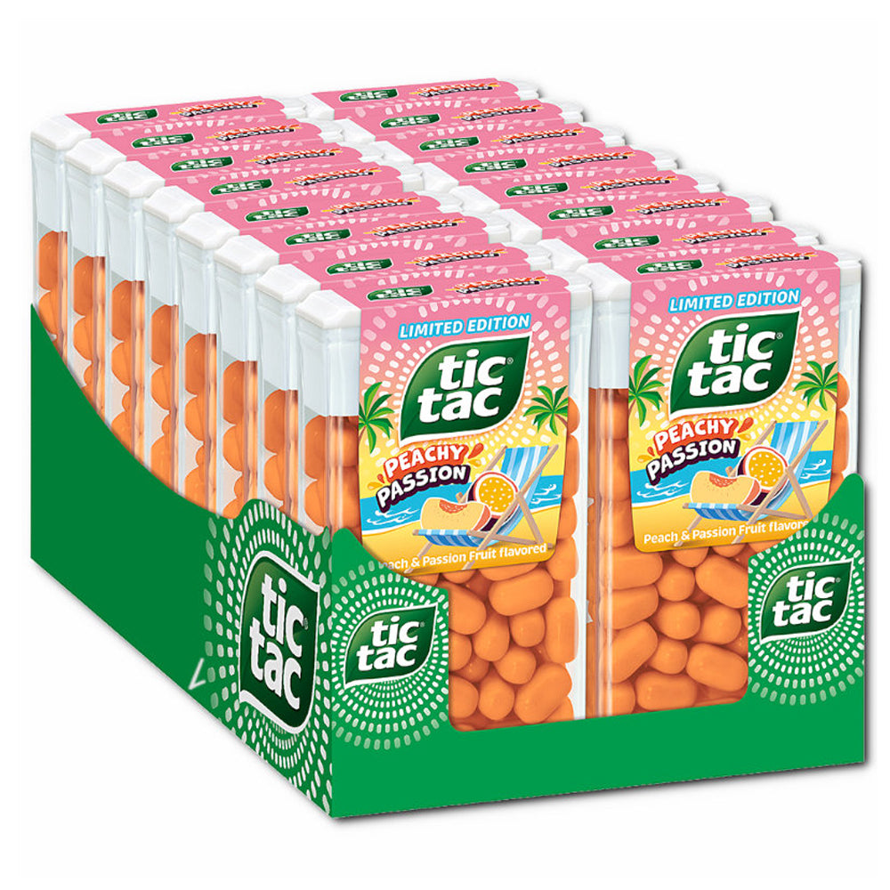 Tic Tac Peachy Passion 24 x 18g Fruity Flavor Xmas Treat