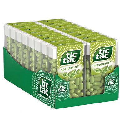 Tic Tac Spearmint Maxi Pack Mint Sweets 24 x 18g Refreshing Breath Freshener