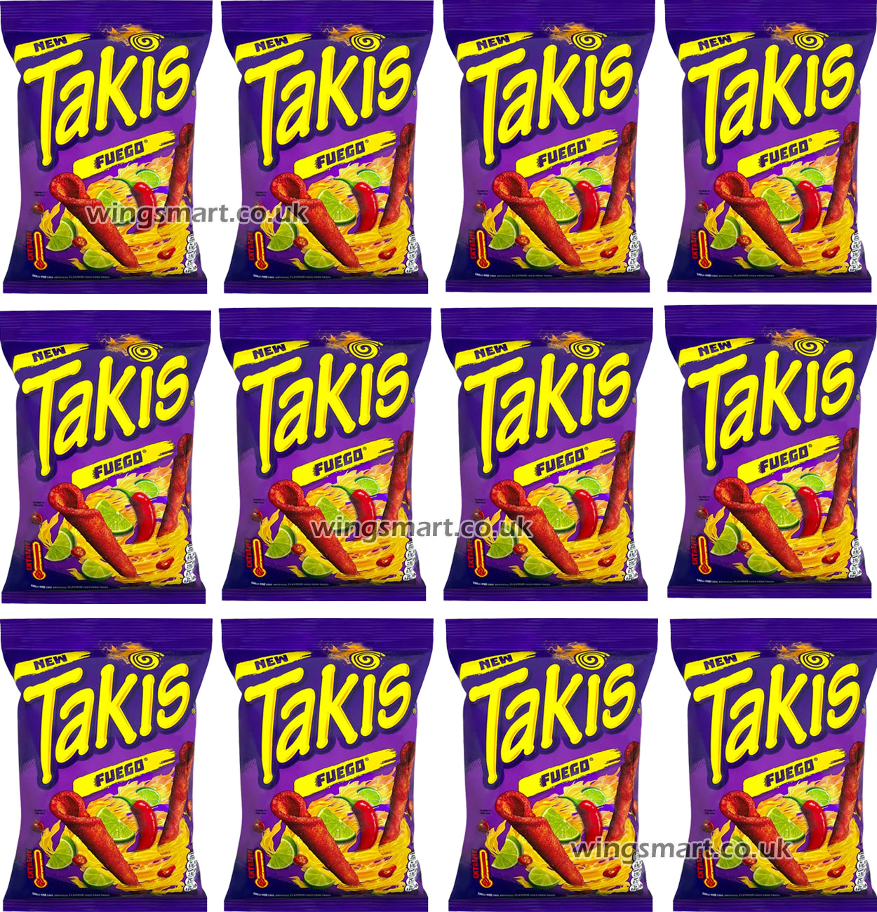 Takis Fuego Chips 55g Spicy Chili Pepper & Lime Flavour Corn Snack - WingsMart