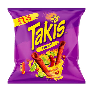 Takis Fuego Chilli and Lime Flavour Corn Snack 55g