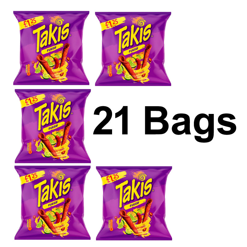 Takis Fuego Chilli and Lime Flavour Corn Snack 55g