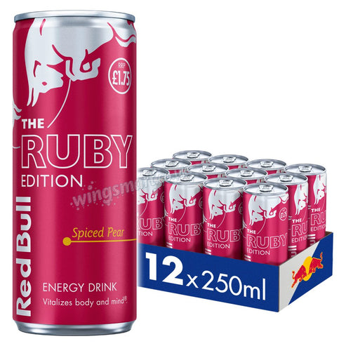 Red Bull Ruby Edition Spiced Pear 250ml 12 Pack PMP – WingsMart