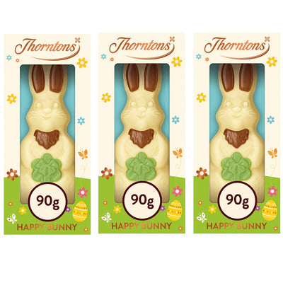 Thorntons White Chocolate Bunny 90g – 3 Pack