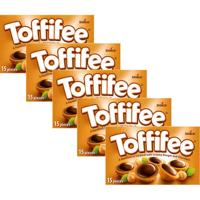 Toffifee Chocolate Hazelnut Candies 15 Pieces – 125g (Pack of 5)