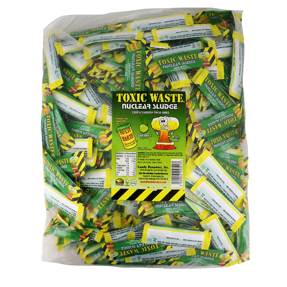 Toxic Waste Nuclear Sludge Sour Apple Mini Chew Bars Bag