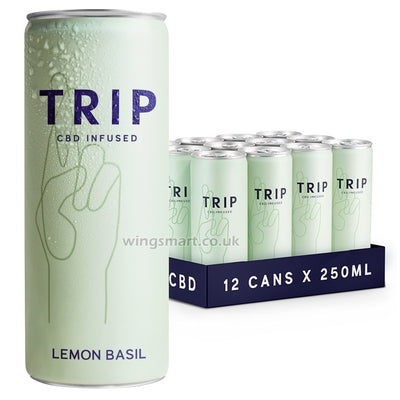 Trip CBD Infused Lemon Basil Drink Can 12 x 250ml Cans