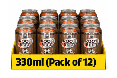 Tropical Sun Root Beer 330ml Cans Non-Alcoholic Caffeine-Free Fridge Pack