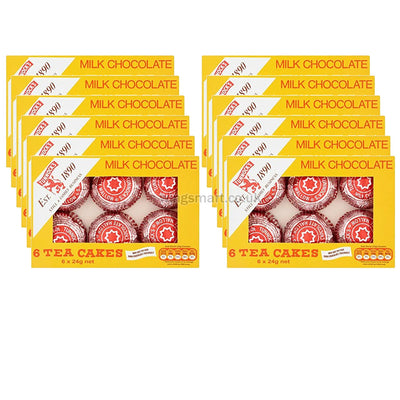 Tunnock's Milk Chocolate Tea Cakes 6 x 24g (case of 12 boxes)