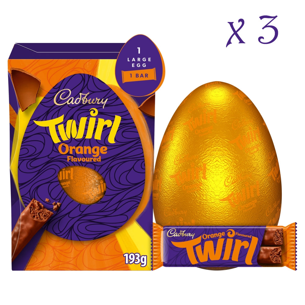 Cadbury Twirl Orange Large Chocolate Easter Egg 193g