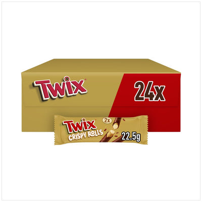 Twix Chocolate & Caramel Crispy Rolls 22.5g (24 Pack)