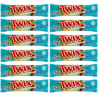Twix Xtra Salted Caramel Chocolate Biscuit Twin Bars 75g
