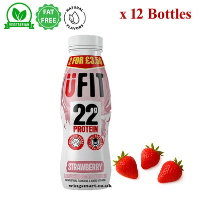 ÜFIT High Protein Milkshakes 310ml Strawberry & Chocolate Flavours
