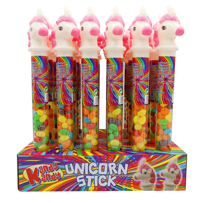 Kandy Kandy Unicorn Jelly Bean Tubes 55g (Pack of 12)