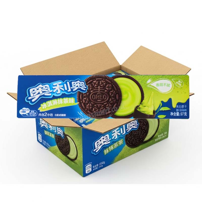 Oreo Matcha Cream Sandwich Biscuits 97g (12 Pack) – Japanese Edition