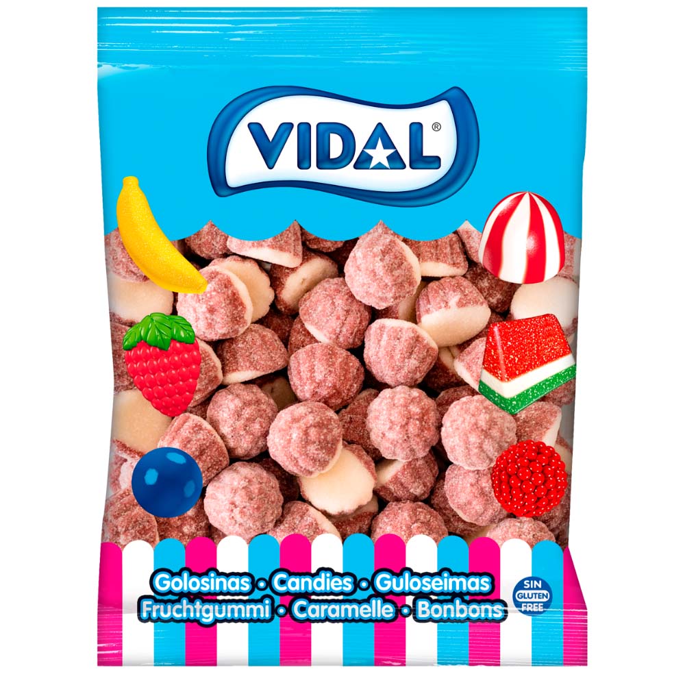 Vidal Berries and Cream Kisses Bag 1.5kg