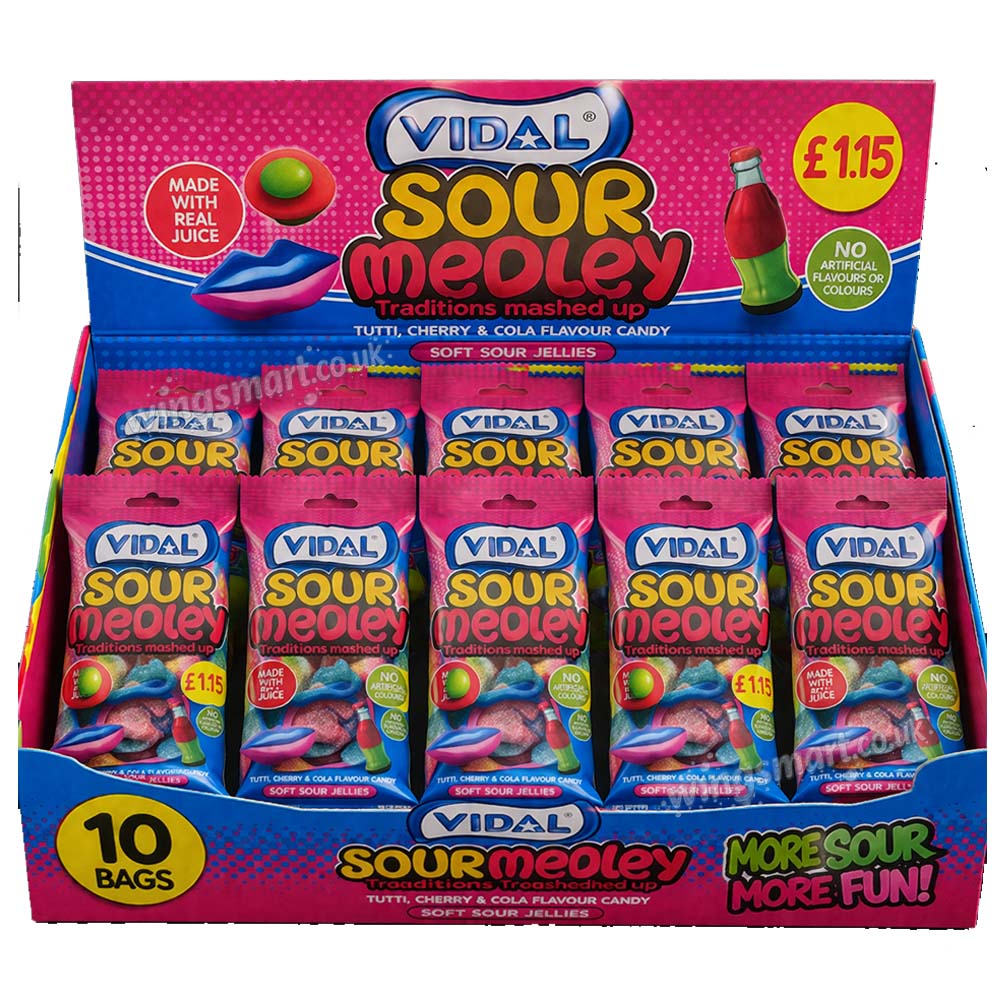 Vidal Sour Medley Candy 140g – Case of 10