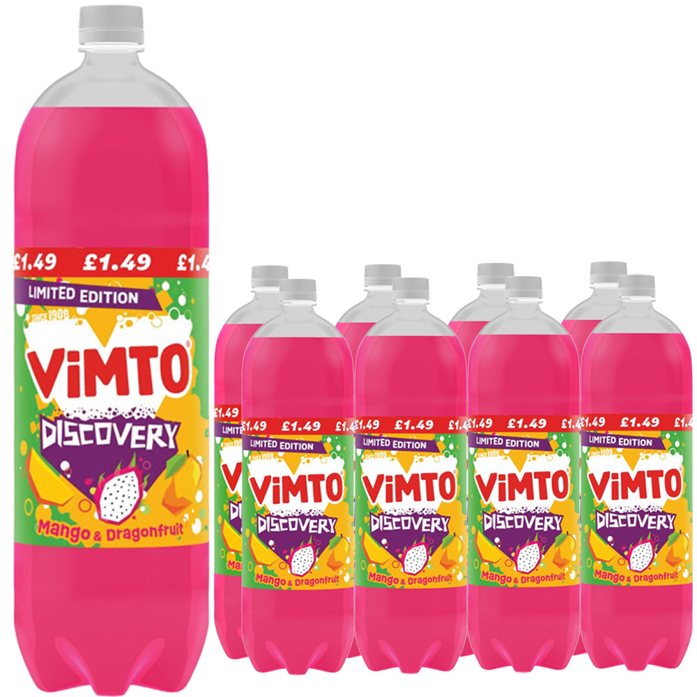 Vimto Discovery Mango & Dragonfruit – 2L x 8 Pack