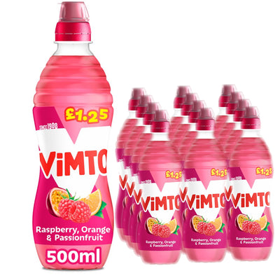 Vimto Raspberry, Orange & Passionfruit 500ml (Pack of 12)