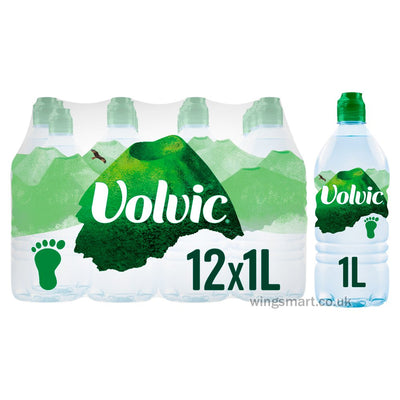 Volvic Natural Mineral Water 12 x 1L