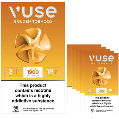 Vuse Originals 2 Golden Tobacco ePod eLiquid Pods 18 mg/ml  (Case of 5)