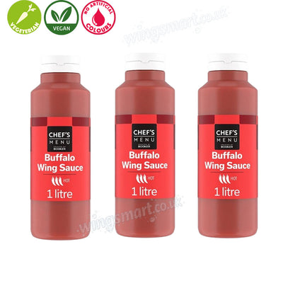 Buffalo Wing Sauce Chef’s Menu 1 Litre x 6 Bottles Spicy Tangy Sauce