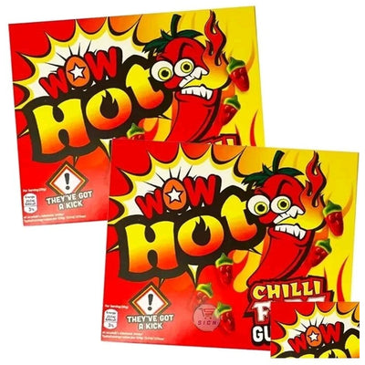 Wow Hot Chilli Fire Gummies Party Sweets 2 Packs of 150g Halal