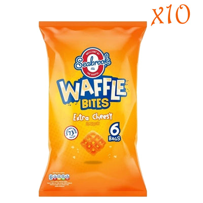 Seabrook Waffle Bites Crisps 96g Multipack – Crunchy Loaded Flavours (4 Varieties Available)
