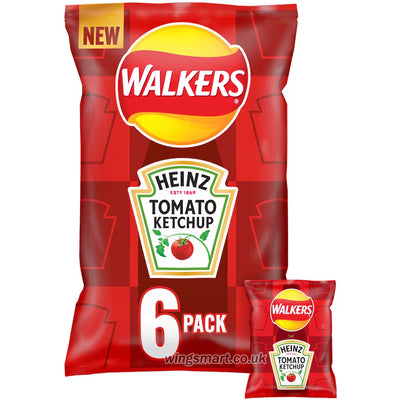 Walkers Heinz Tomato Ketchup Multipack Crisps 6x25g (Pack of 5)