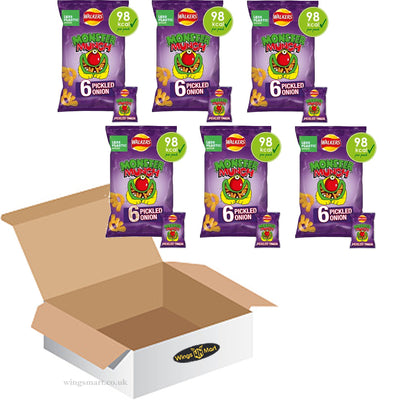 Walkers Monster Munch Pickled Onion Multipack Snacks 6x20g (Box of 6)