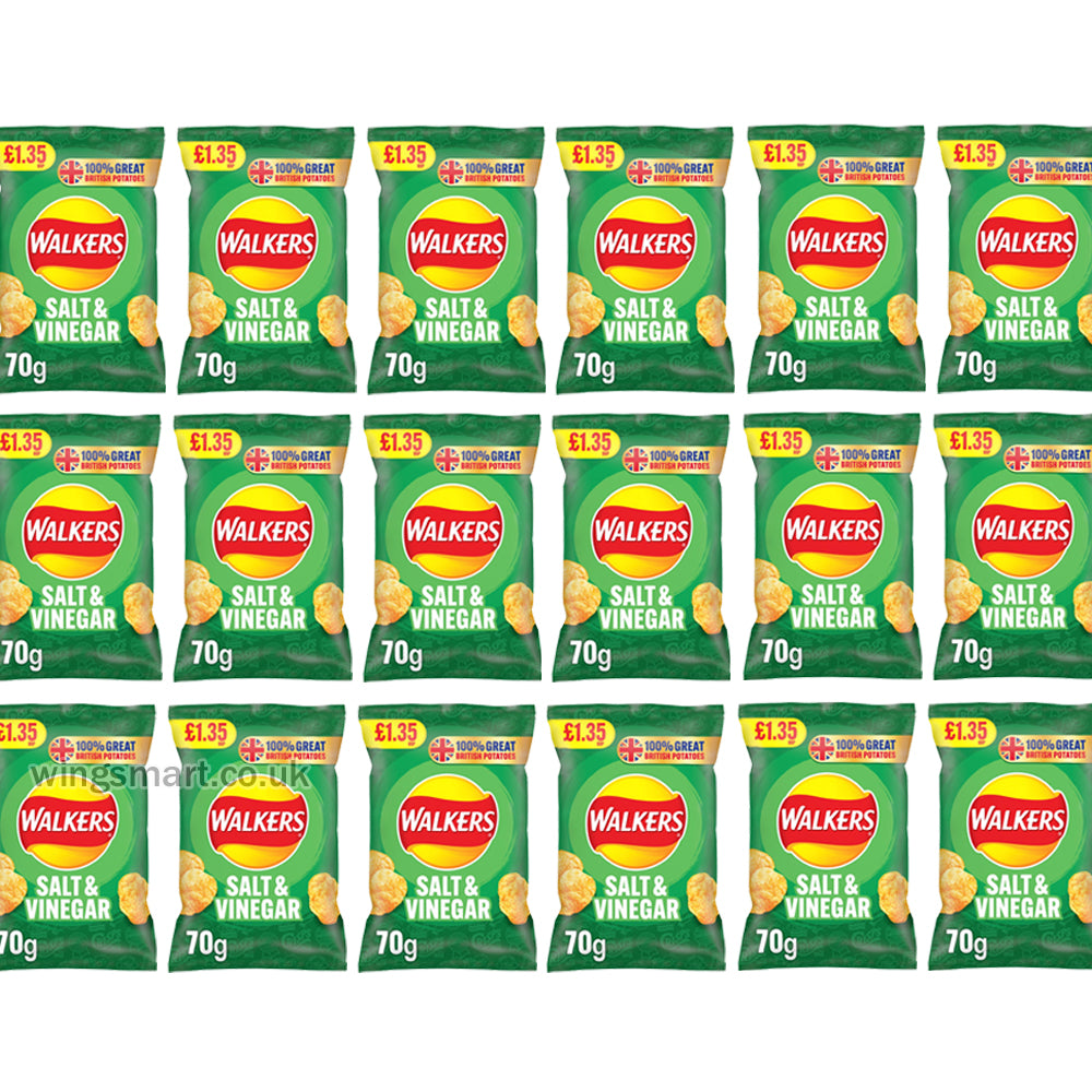 Walkers Salt & Vinegar Sharing Crisps 70g PMP