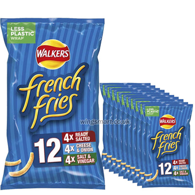 Walkers French Fries Variety Multipack Snacks Crisps 12x18g