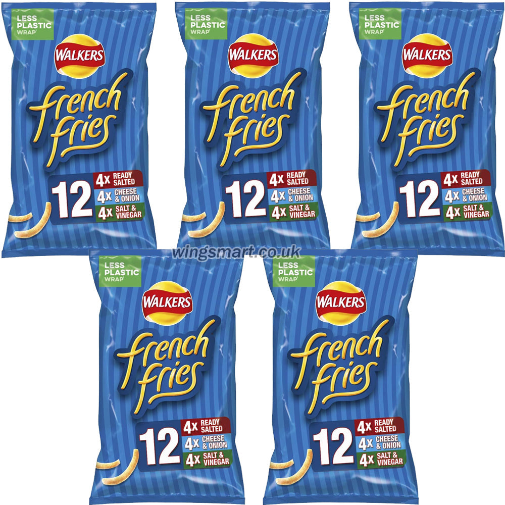 Walkers French Fries Variety Multipack Snacks Crisps 12x18g