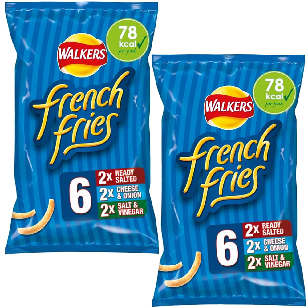 Walkers French Fries Variety Pack Crisps – 6 x 18g Multipack