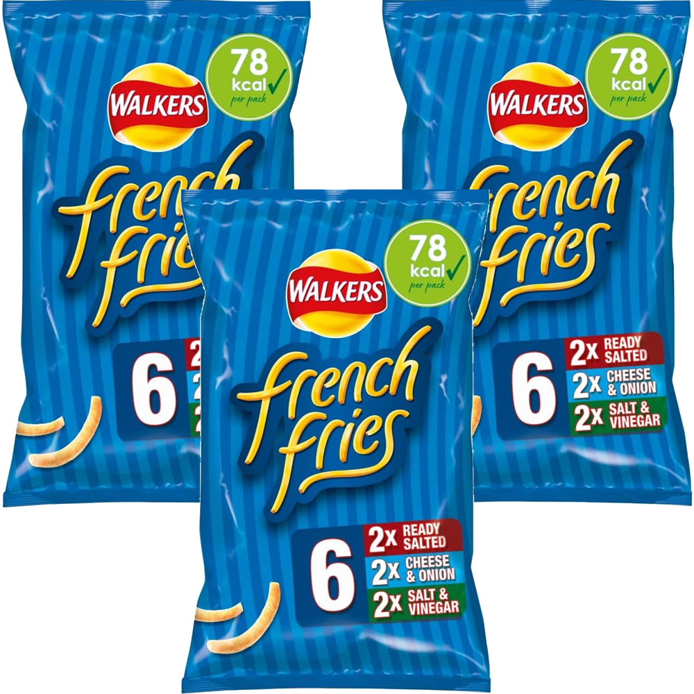 Walkers French Fries Variety Pack Crisps – 6 x 18g Multipack