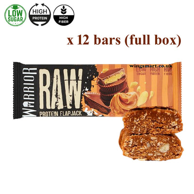 Warrior Raw Protein Flapjack Chocolate Peanut Butter 75g x 12 bars (full box)