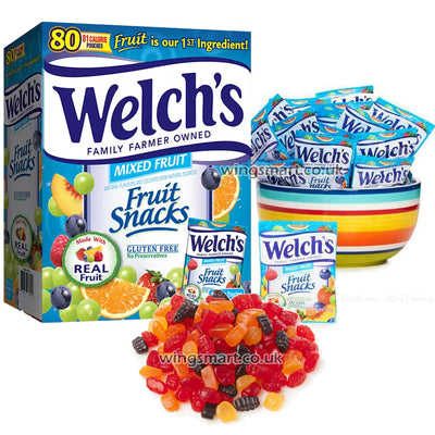 Welch's Fruit Snacks Mixed Real Fruit Pouches 25g (Box Of 80)