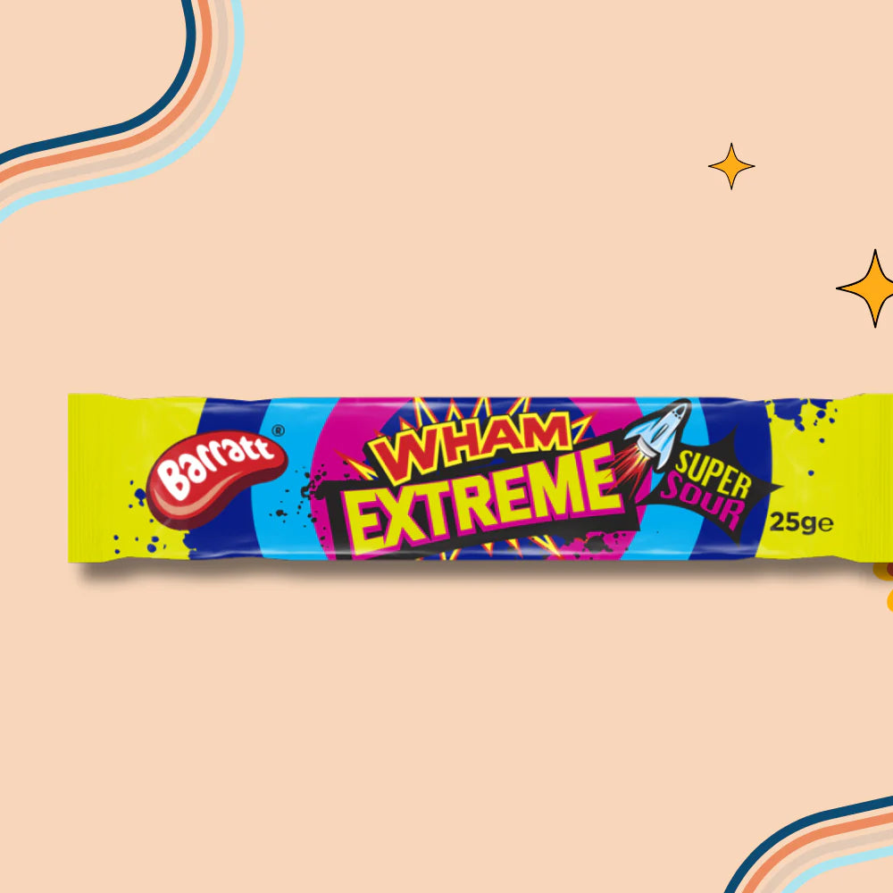 Barratt Wham EXTREME 25g Chew Bars - 50 Count
