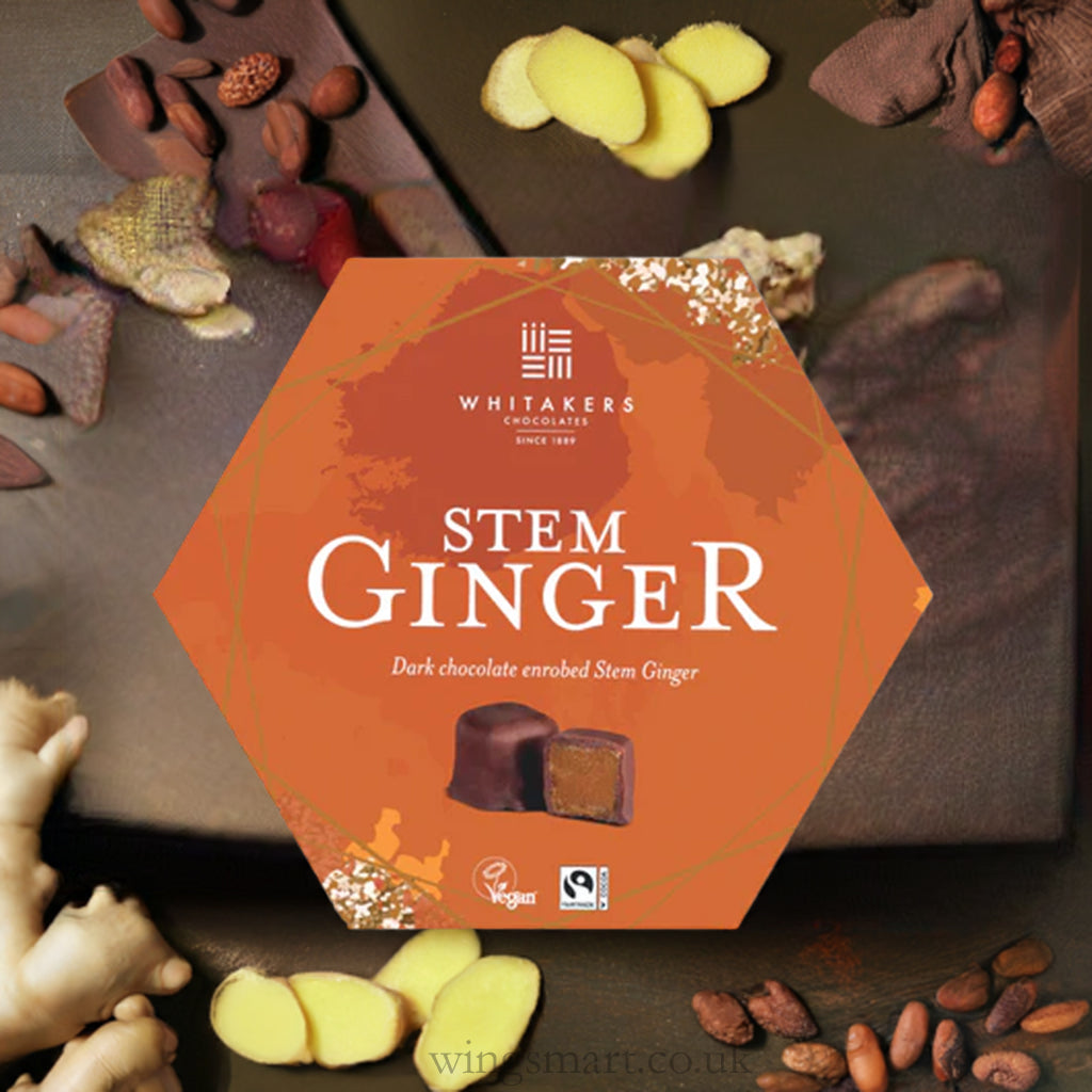 Whitakers Dark Chocolate Ginger Gift Box 180g