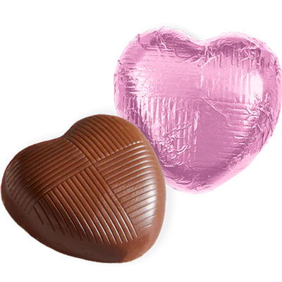 Whitakers Pink Foiled Chocolate Hearts - 1kg