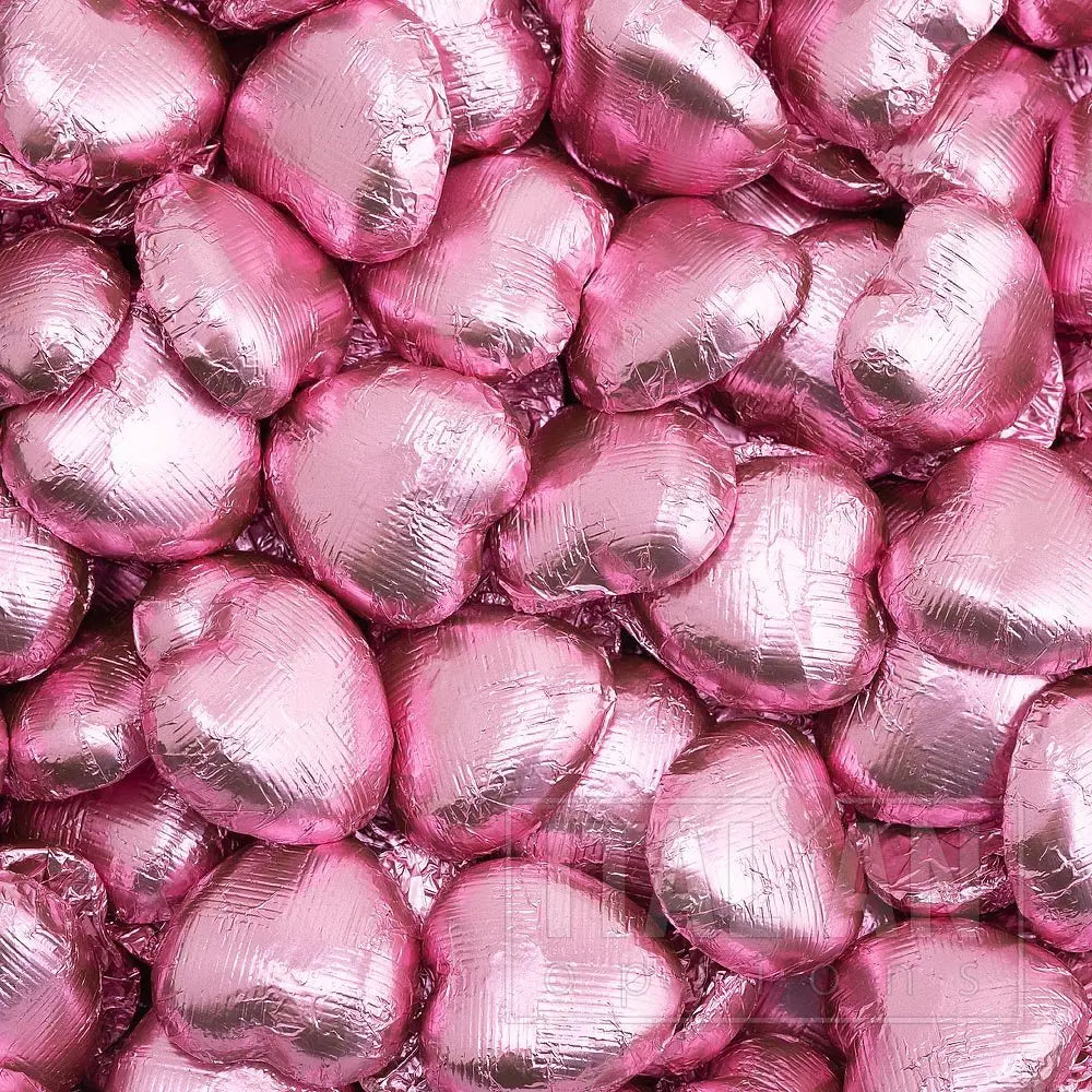 Whitakers Pink Foiled Chocolate Hearts - 1kg
