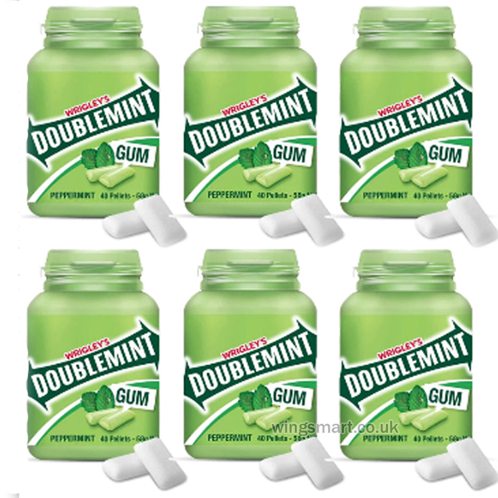 Wrigley’s Doublemint Peppermint Chewing Gum 6 x 58.4g – Long-Lasting Freshness